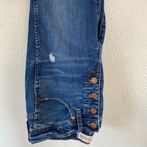Madewell high waisted, ankle skinny jeans